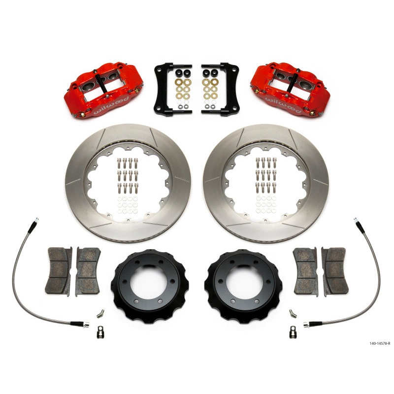 Wilwood Narrow Superlite Red 6R Front Kit 14in Slotted Rotor w/ Lines 05-15 Toyota Tacoma