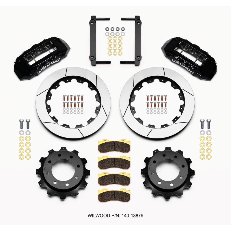 Wilwood TX6R Rear Kit 16.00in Black 1999-2010 GM Trk 2500 HD 4.84 Cntr
