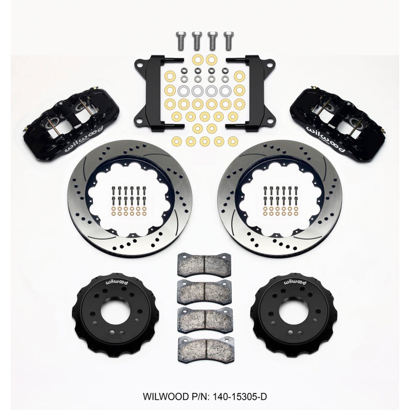 Wilwood AERO6 Front Hat Kit 14.00 Drilled 63-87 C10 w/ Wilwood Pro Spindles