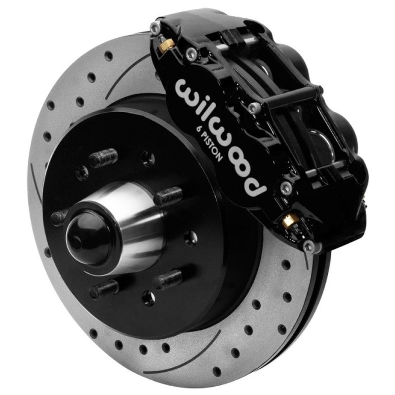 Wilwood Forged Narrow Superlite 6R Front Big Brake Kit 12.19in Drilled Rotors 88-98 C1500 - Black