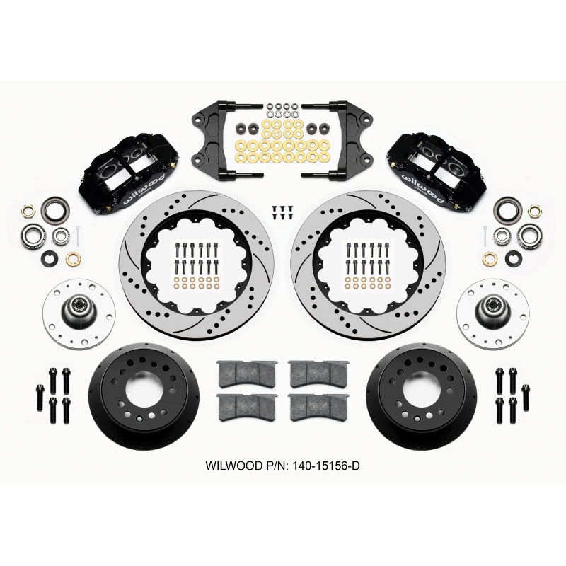 Wilwood Narrow Superlite 6R Front Hub Kit 14.00in Drilled WWE ProSpindle (5x4.75in 5x5.00in Hub)