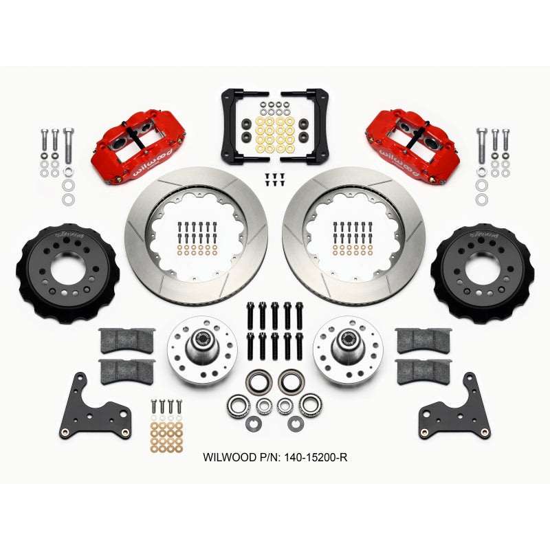Wilwood Narrow Superlite 6R Front Hub Kit 14.00in Red 65-72 CDP C Body -Drum