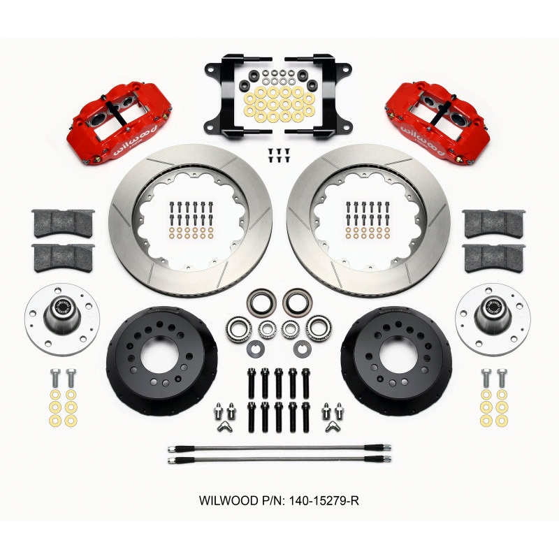 Wilwood Narrow Superlite 6R Front Hub Kit 14.00in Red 82-92 Camaro//Firebird