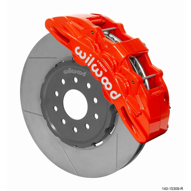 Wilwood SX6R Front Brake Kit 14in GT Slotted Red 05-13 Chevy Corvette