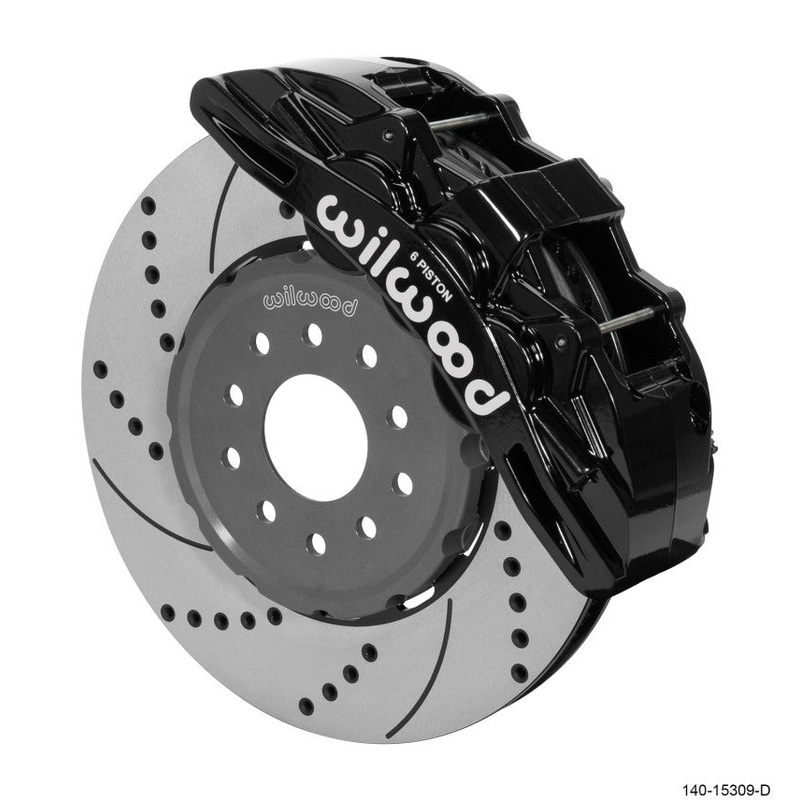 Wilwood SX6R Front Brake Kit 14in SRP Slotted/Drilled Black 05-13 Chevy Corvette