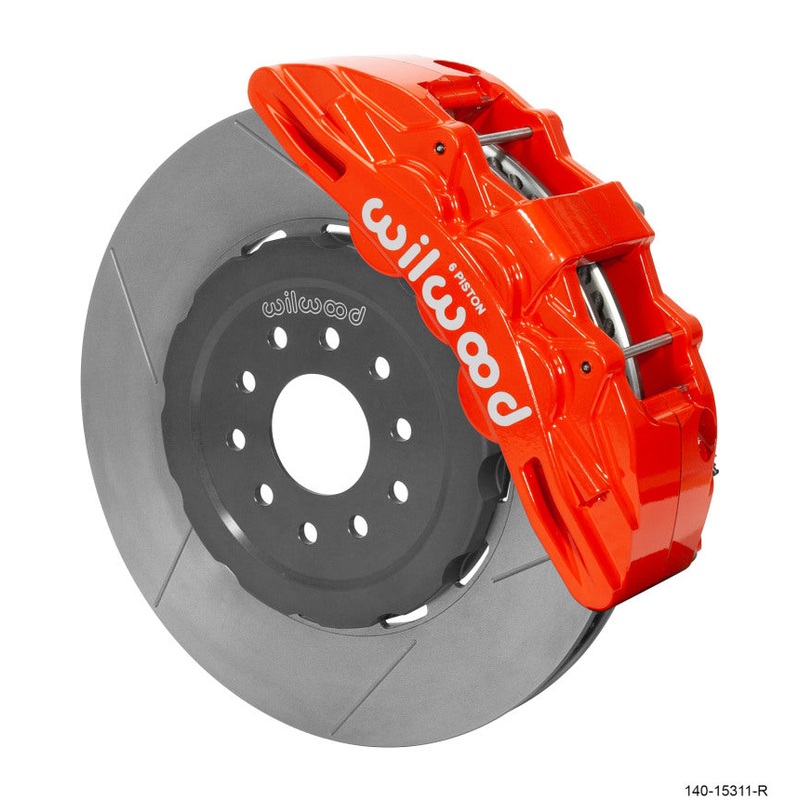 Wilwood SX6R Front Brake Kit 15in GT Slotted Red 05-13 Chevy Corvette