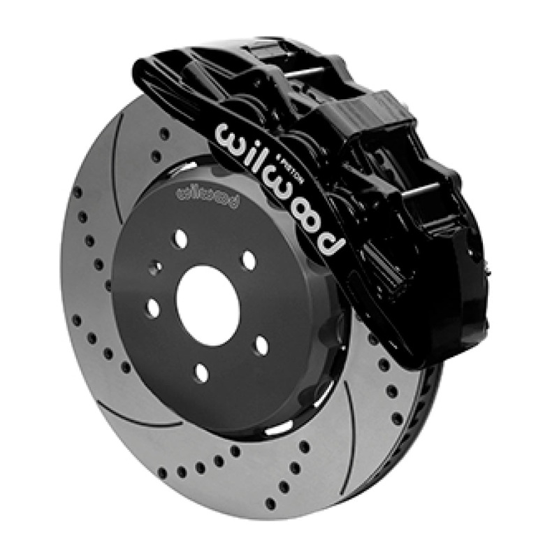 Wilwood SX6R Front Brake Kit 15in Lug Drive Slotted/Drilled Black w/ Lines 10-14 Chevrolet Camaro SS