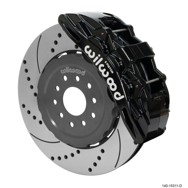 Wilwood SX6R Front Brake Kit 15in SRP Slotted/Drilled Black 05-13 Chevy Corvette