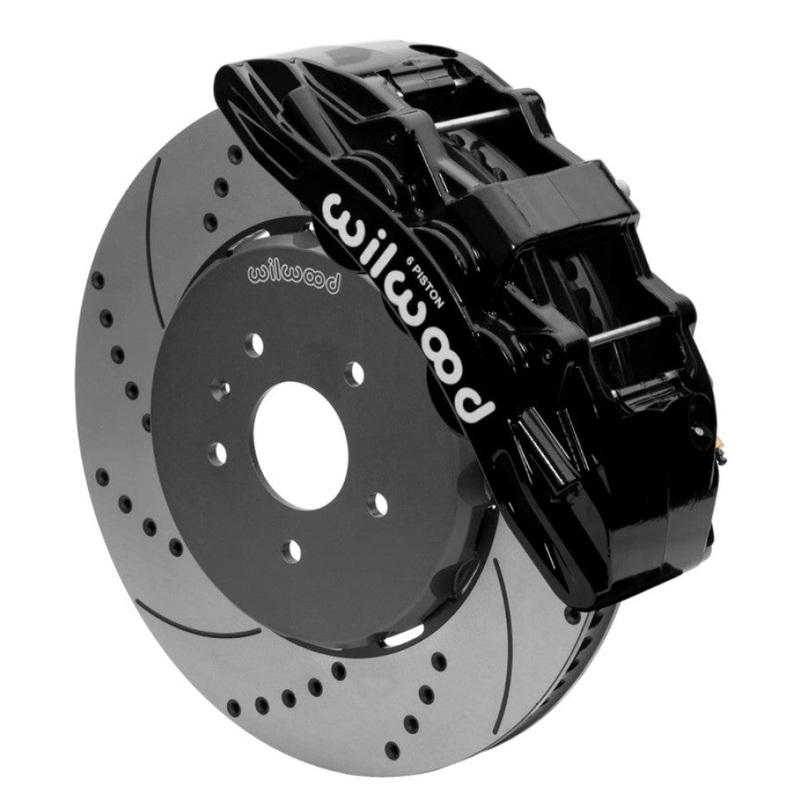 Wilwood SX6R Front Brake Kit 15in SRP Slotted/Drilled Black w/ Lines 14+ Chevy Corvette C7