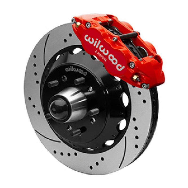 Wilwood Narrow Superlight 6R Front Truck Kit 14.00in Red 88-98 GMC Truck C1500/C2500