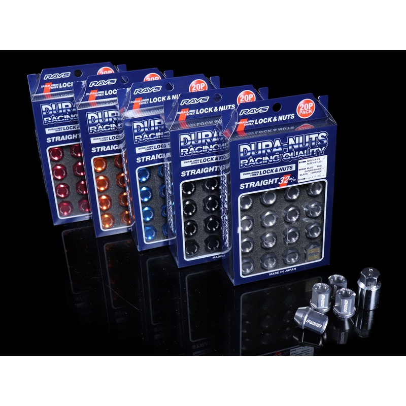Rays L32 Dura-Nuts Straight Type Lug & Lock Set - M12X1.5