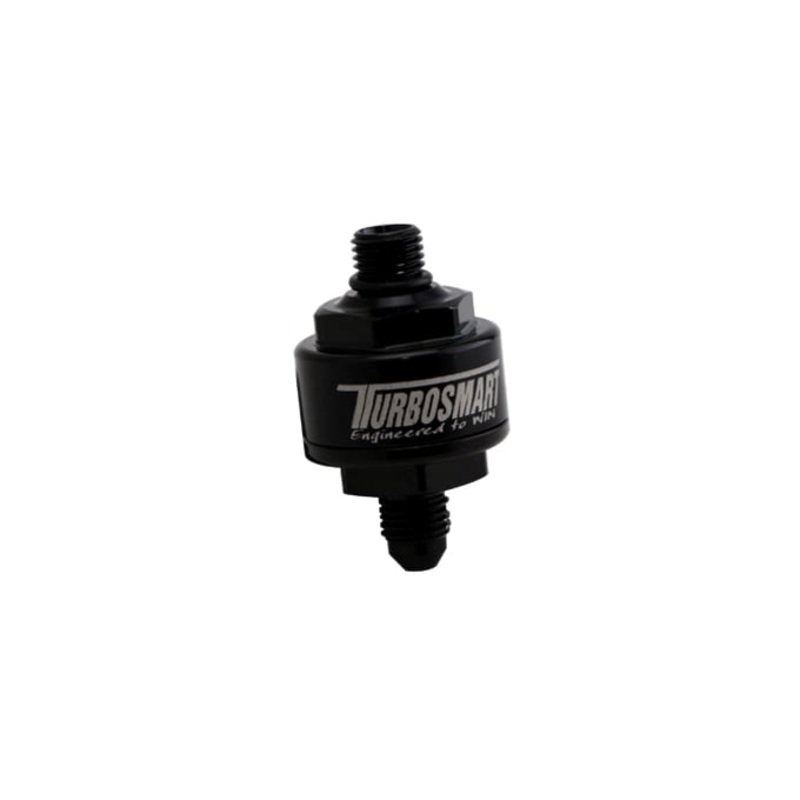 Billet Turbo Oil Feed Filter 44um -4AN To -4AN ORB  Black