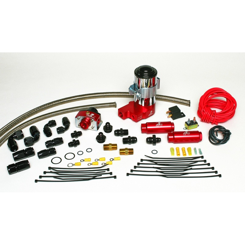 Aeromotive Complete SS Series Fuel System Includes: (Part Number 17122 SS Series Fuel pump Kit) plus (Part Number 17120 Carb. Regulator Kit)