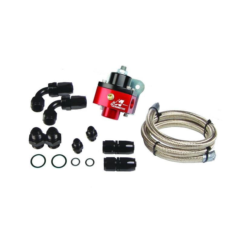 Aeromotive Single Carburetor Regulator (Part Number 13201) Kit  {includes regulator, hose, hose ends and fittings}