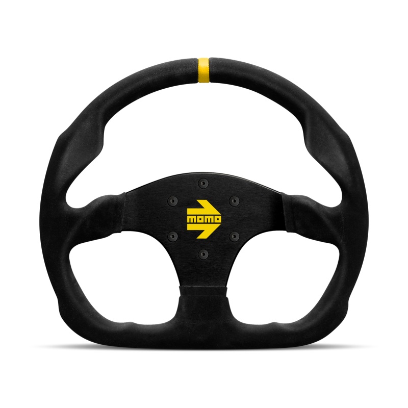 Momo MOD30 Steering Wheel 320 mm -  Black Suede/Black Spokes/1 Stripe