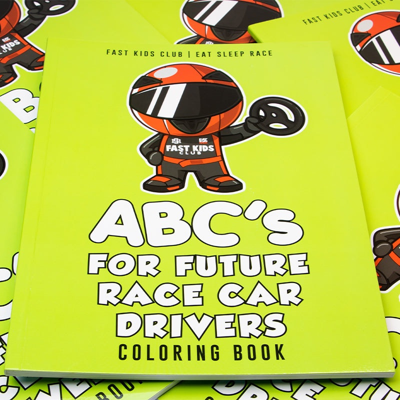 ABC's For Future Race Car Drivers Coloring Book
