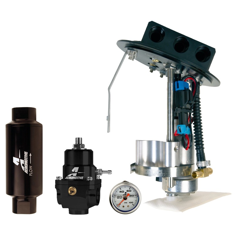 Aeromotive 11-17 Mustang Kit. 18036(Single 450lph), 15633(Gauge), 13303(Regulator), 12350(Filter)