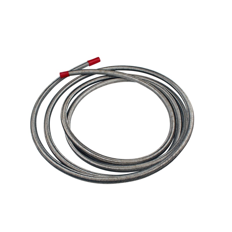 Aeromotive Hose, Fuel, Stainless Steel Braided, AN-06 x 12'