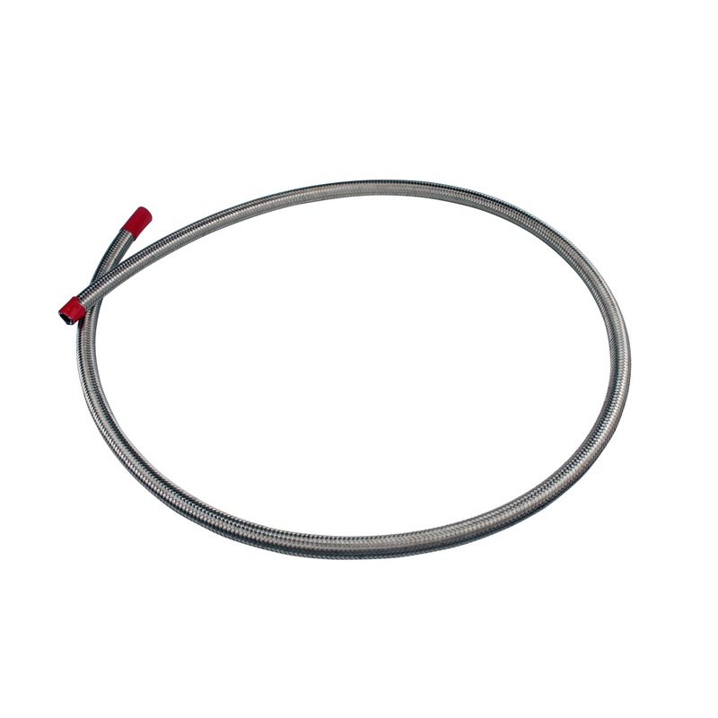 Aeromotive Hose, Fuel, Stainless Steel Braided, AN-06 x 4'