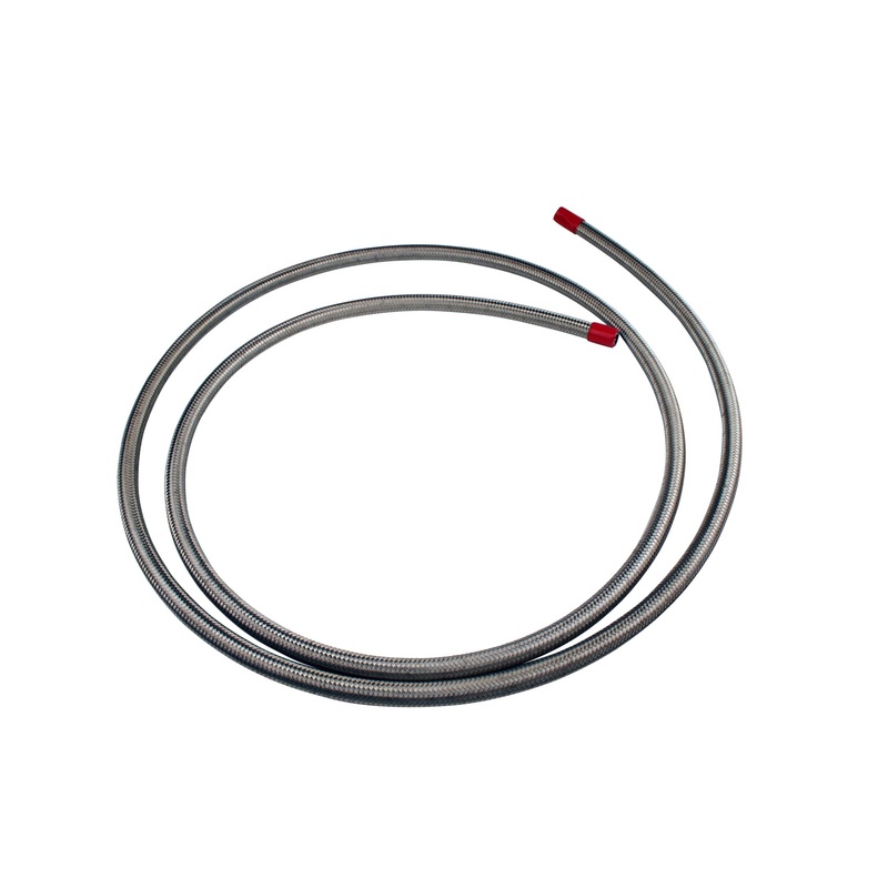 Aeromotive Hose, Fuel, Stainless Steel Braided, AN-06 x 8'