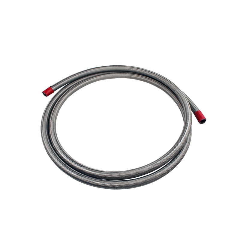 Aeromotive Hose, Fuel, Stainless Steel Braided, AN-08 x 8'