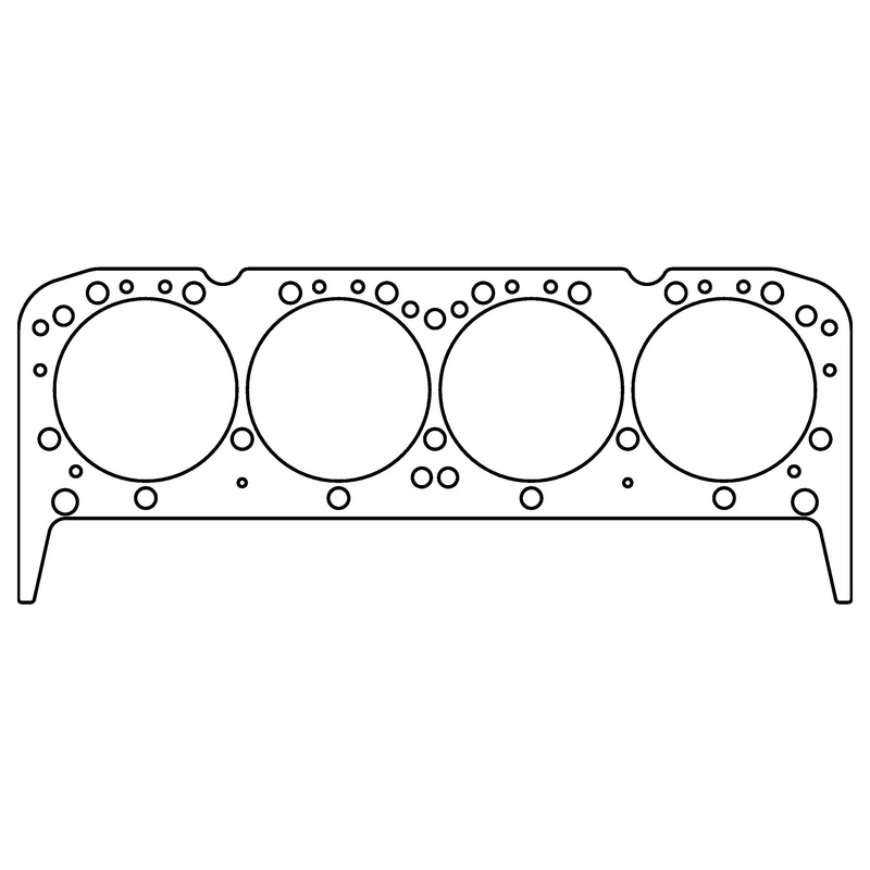 Chevrolet Gen-1 Small Block V8 .043" Copper Cylinder Head Gasket, 4.165" Bore, 18/23 Degree Head, Round Bore