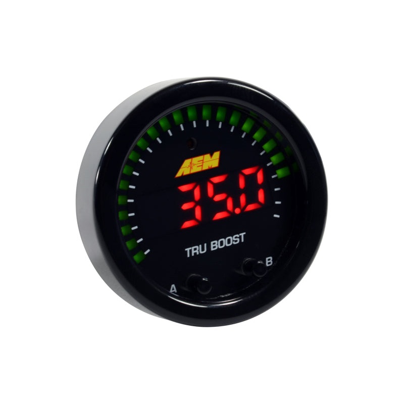 AEM X-Series Tru-Boost Controller Gauge w/ Boost Control Solenoid 80PSIg Internal MAP Sensor