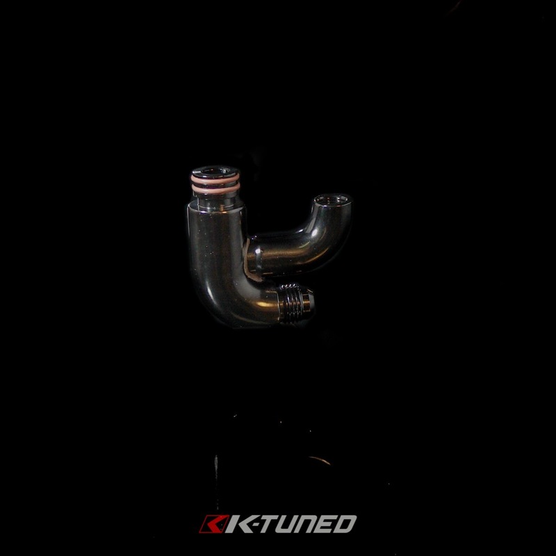K-Tuned Center Mount Fuel Rail Fitting Gauge and 6AN Ports