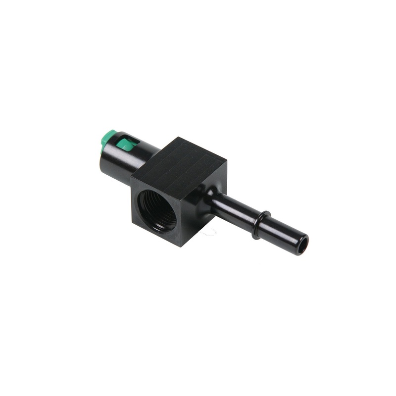 Aeromotive 3/8 Quick Connect with AN-08 port and 1/8 gauge port