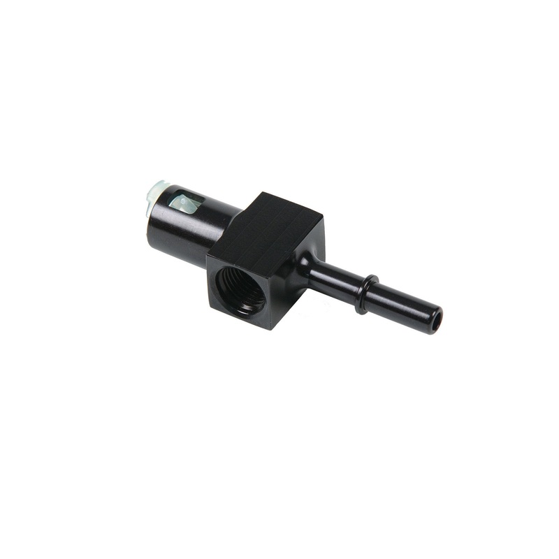 Aeromotive 5/16 Quick Connect with AN-06 port and 1/8 gauge port