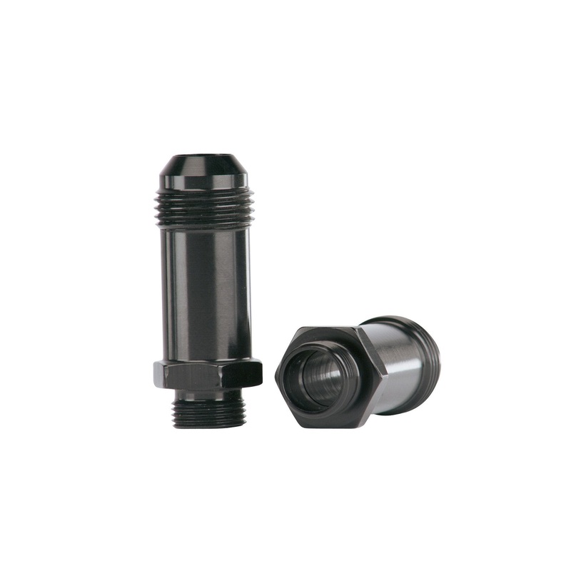 Aeromotive Demon Carb AN-08 to 9/16 x 24 Thread Float Bowl Fitting - Extended