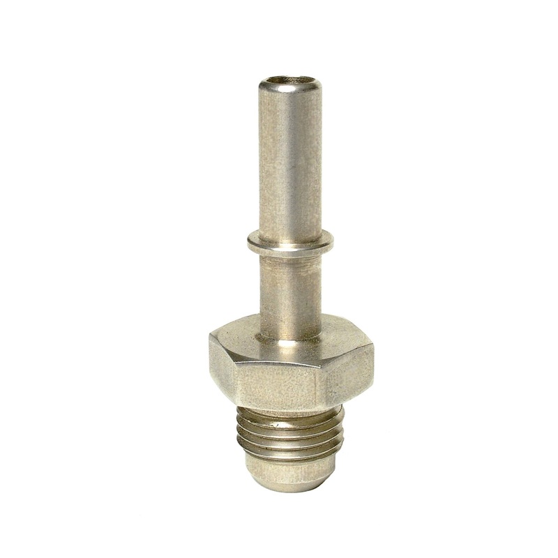 Aeromotive Ford OE pressure line, 5/16" Male Quick Connect to -6 AN male (Male OE filter coupler)