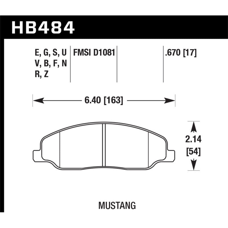 Hawk 05-10 Ford Mustang GT & V6 / 07-08 Shelby GT HP+ Street Front Brake Pads