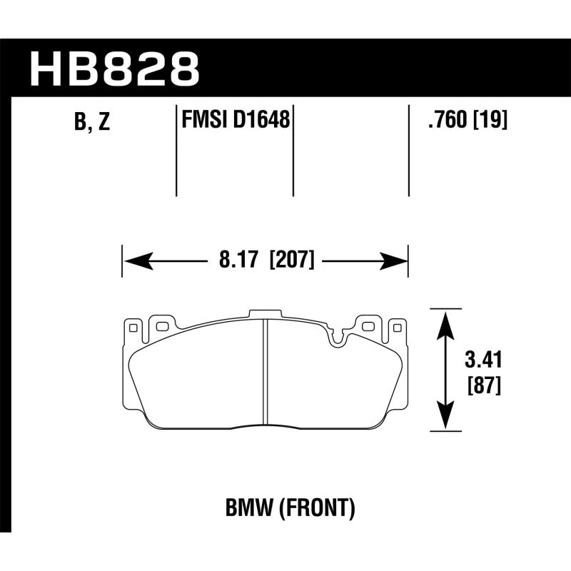Hawk 12-17 BMW M6 / 14-17 BMW M6 Gran Coupe / 13-16 BMW M5 HPS 5.0 Front Brake Pads