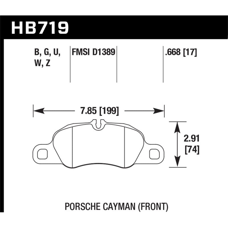 Hawk 2014 Porsche Cayman DTC-70 Front Race Brake Pads