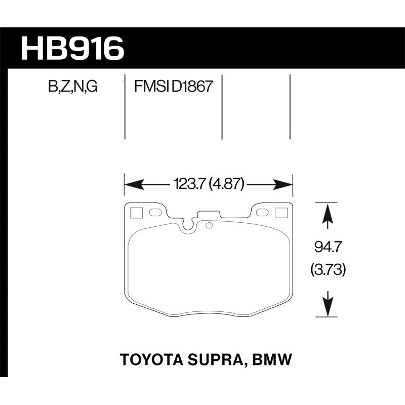 Hawk 2020 Toyota Supra / 19-20 BMW Z4 DTC-60 Front Brake Pads