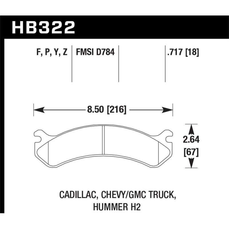 Hawk Chevy / GMC Truck / Hummer Super Duty Street Front Brake Pads