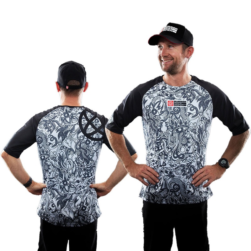 Rubber Side Down His Sidewinder Short Sleeve Jersey - M - Lunar